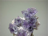 Barite on Fluorite, Rosiclare Level Minerva #1 Mine, Ozark-Mahoning Company, Cave-in-Rock District, Southern Illinois, Mined ca. 1992-1993, Koster Collection #00192, Miniature 2.0 x 3.7 x 4.5 cm, $85. Online 03/04.  SOLD.