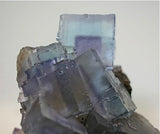 Fluorite and Sphalerite, Rosiclare Level Minerva #1 Mine, Ozark-Mahoning Company, Cave-in-Rock District, Southern Illinois, Mined c. 1991-1992, Tolonen Collection, Miniature 4.5 x 4.8 x 5.0 cm, $450.  Online 1/13. SOLD.