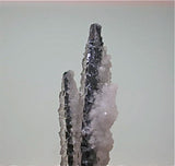 Fluorite on Stibnite, Chiang-Mai province, Thailand Miniature 0.8 x 1.5 x 5.5 cm $125. Online 11/21