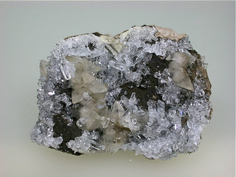 Celestite and Calcite, Scofield Quarry, Maybee, Michigan Miniature 1.5 x 4 x 6 cm $15. Online 10/27