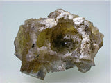 Sphalerite and Fluorite with Barite, Rosiclare Level Minerva #1 Mine, Ozark-Mahoning Company, Cave-in-Rock District, Southern Illinois, Mined c. 1992-1993, Tolonen Collection, Miniature 3.5 x 4.5 x 7.5 cm, $200.  Online 1/13.