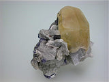Calcite and Fluorite on Brecciated Rosiclare Sandstone, Rosiclare Level Main Orebody, Denton Mine, Ozark-Mahoning Company, Harris Creek District, Southern Illinois, Mined c. 1983, Tolonen Collection, Miniature 5.0 x 6.5 x 8.0 cm, $45. Online 3/18 SOLD