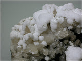 Barite after Celestite on Calcite and Fluorite, Sub-Rosiclare Level, Annabel Lee Mine, Ozark-Mahoning Company, Harris Creek District, Southern Illinois, Mined January 1998, Kalaskie Collection #462, Miniature 4.0 x 5.0 x 6.0 cm, $200. Online 12/15.