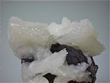 Barite on Fluorite, Sub-Rosiclare Level Annabel Lee Mine, Ozark-Mahoning Company, Harris Creek District, Southern Illinois, Mined ca. 1988, Noll Collection #1865, Miniature 3.5 x 5.5 x 7.0 cm, $350. Online 03/07 SOLD