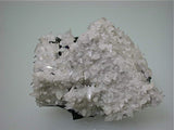 Calcite on Fluorite, Sub-Rosiclare Level, Lillie Pod Denton Mine, Ozark-Mahoning Company, Harris Creek District, Southern Illinois, Mined c. 1983, Tolonen Collection, Small Cabinet 5.0 x 7.0 x 8.0 cm, $250.  Online 1/13.  SOLD.