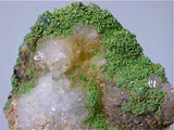 Pyromorphite on Quartz, Chester County Mine, Phoenixville, Pennsylvania Miniature 1.4 x 4 x 4.5 cm $45. Online 11/29