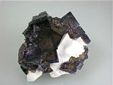 Fluorite and Barite, Rosiclare Level Minerva #1 Mine, Ozark-Mahoning Company, Cave-in-Rock District, Southern Illinois, Mined ca. 1992, Koster Collection, Miniature 5.0 x 6.0 x 6.5 cm, $250. Online 03/07.  SOLD.