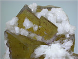 Calcite on Fluorite, Bethel Level, M.F. Oxford #7 Mine attr., Ozark-Mahoning Company, Cave-in-Rock District, Southern Illinois Small cabinet 4 x 5 x 5 cm $125. Online 10/28.