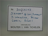 Diamond in Conglomerate, Diamantina River, Minas Gerais, Brazil, Mined c. 1960s, ex: Wouter van Tichelen #20040801, Miniature 4.5 x 5.0 x 5.5 cm, $1500. Online 07/11.