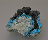 Malachite on Chrysocolla, Star of Congo Mine, Shaba Province, Democratic Republic of Congo, Mined ca. 2002, Kalaskie Collection #6, Small Cabinet 7.5 x 8.5 x 9.5 cm, $220.  Online 3/8