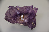 Fluorite with Barite and Chalcopyrite, Rosiclare Level North-End Denton Mine, Ozark-Mahoning Company, Harris Creek District, Southern Illinois, Mined ca. 1985, Holzner Collection #C-004, Small Cabinet 5.5 x 6.5 x 9.0  cm, $650.  Online 4/30.