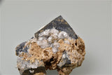 Quartz on Galena, Rosiclare Level, Lead Hill, Cave-in-Rock Sub-district, Southern Illinois, Field Collected November 2018 , Miniature 1.7 cm x 3.5 cm x 5.0 cm, $65.  Online 8/15.
