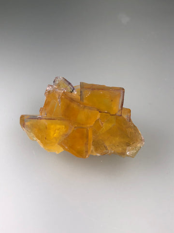 Fluorite, Bethel Level, M. F. Oxford No. 7 Mine attr., Ozark-Mahoning Company, Cave-in-Rock District, Southern Illinois, Mined c. 1970’s, ex. Roy Smith Collection, Miniature, 1.5 x 2.3 x 3.8 cm, $150. Online Nov. 21.
