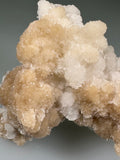 Strontianite with Fluorite, Rosiclare Level, Minerva No. 1 Mine, Ozark-Mahoning Co., Cave-in-Rock District, Southern Illinois, Mined c. 1990, ex. Sam and Ann Koster Collection, Small Cabinet 4.0 x 6.7 x 7.0 cm, $200.  Online Dec. 19