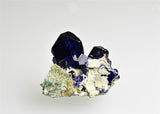 Azurite, Tsumeb Mine, Otjikoto Region, Namibia, Dr. Robert Rann Collection, Miniature 1.0 cm  x 2.5 cm x 2.8 cm, $350.  Online Feb. 28.