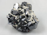Calcite on Galena, Gjudurska Mine, Madan District, Bulgaria, Mined c. 2012, Medium Cabinet 3.5 x 8.0 x 9.5 cm, $150.  Online June 3.