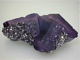 Fluorite with Galena, Sub-Rosiclare Level, Denton Mine, Ozark-Mahoning Company, Harris Creek District Southern Illinois, Mined August 1992, Sam & Ann Koster Collection #00753, Small Cabinet 3.5 x 7.0 x 10.5 cm, $450.  Online 3/4/15 SOLD.