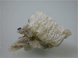 Witherite and Calcite with Fluorite, Bethel Level, Minerva #1 Mine, Cave-in-Rock District, Southern Illinois attr: Minerva Oil Company Miniature 2 x 4.5 x 5 cm $250. Online 9/3. SOLD.