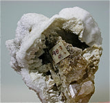 SOLD Barite after Witherite on Fluorite, Bethel Level, Minerva #1 Mine, Minerva Oil Company, Cave-in-Rock District, Southern Illinois Miniature 5 x 6 x 6 cm $450. Online 11/19