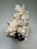 Marcasite and Barite on Fluorite, Rosiclare Level, West Green Mine attr., Ozark-Mahoning Company, Cave-in-Rock District, Southern Illinois, Mined c. 1970s, ex. Ron Roberts Collection BF-13, Miniature 5 x 7 x 3.5 cm., $125. Online 1/6.