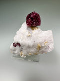 Spinel in Calcite, Mogok, Sagaing District, Mandalay Division, Myanmar (Burma), ex. WIlliam Mickols Collection WEM624, Miniature, 4 x 4.5 x 6 cm, $400. Online Oct. 9.