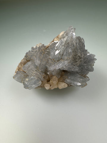 BARITE AND CALCITE ON FLUORITE, Minerva No. 1 Mine, Minerva Oil Company attr., Cave-in-Rock Subdistrict, Mined ca. early 1970s, ex. Ryan Smith Collection, Miniature 4 x 5.2 x 8 cm, $350. Online July 8.