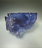 Fluorite with calcite and chalcopyrite,  Sub-Rosiclare Level,  Bahama Pod, Denton Mine, Ozark-Mahoning Company, Harris Creek Subdistrict, Mined September 1992, Dr. David London Collection L-073, Medium Cabinet 9 x 9 x 11.5 cm, $4,500. Online Feb. 27.