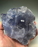 Fluorite with calcite and chalcopyrite,  Sub-Rosiclare Level,  Bahama Pod, Denton Mine, Ozark-Mahoning Company, Harris Creek Subdistrict, Mined September 1992, Dr. David London Collection L-073, Medium Cabinet 9 x 9 x 11.5 cm, $4,500. Online Feb. 27.