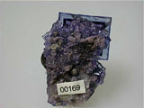 Fluorite with Sphalerite, Rosiclare Level Minerva #1 Mine, Ozark-Mahoning Company, Cave-in-Rock District, Southern Illinois, Mined ca. 1990-1992, Koster Collection #00169, Miniature 2.0 x 2.3 x 4.0 cm, $125. Online 03/04.  SOLD.