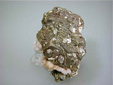 SOLD Pyrite after Pyrrhotite with Sphalerite and Calcite, Trepca Complex, Kosovska Municipality, near Mitrovica, Kosovo Small cabinet 5 x 7 x 8 cm $250. Mined 2012. Online 10/21