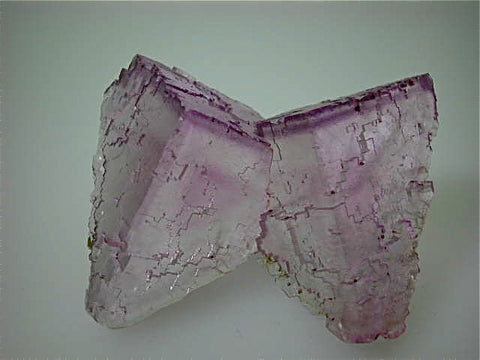 Fluorite with Chalcopyrite, Henson Mine attr., Ozark-Mahoning Company, Pope County, Southern Illinois, Mined c. 1982-1983, Tolonen Collection, Small Cabinet 4.9 x 8.0 x 9.7 cm, $350.  Online 1/15. SOLD.