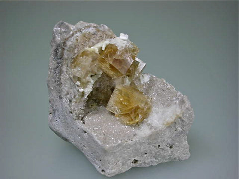 Fluorite, Cardinal Aggregates Quarry, Wood County, near Lime City, Ohio Small cabinet 4.5 x 6.5 x 7 cm $150. online 10/21
