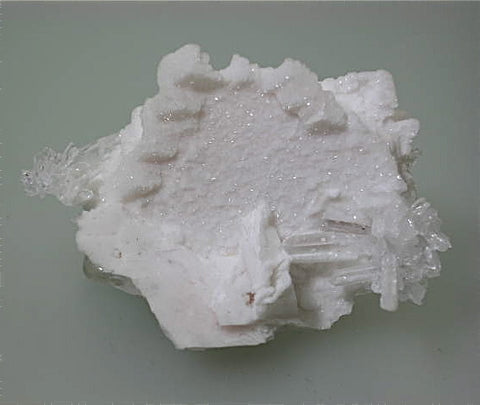 Manganoan Calcite and Quartz, Krushev dol Mine, Madan District, Smolyan Oblast, Bulgaria, Mined 2013, Small Cabinet 5.5 x 6.5 x 9.3 cm, $350. Online 3/23.