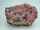 Rhodochrosite with Galena, Julia Fisk Mine, Leadville District, Lake County, Colorado, Jim Robison Collection, Small Cabinet  3.8 x 8.0 x 11.5 cm, $450.  Online 9/2.  SOLD.