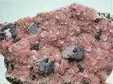 Rhodochrosite with Galena, Julia Fisk Mine, Leadville District, Lake County, Colorado, Jim Robison Collection, Small Cabinet  3.8 x 8.0 x 11.5 cm, $450.  Online 9/2.  SOLD.