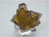 Fluorite with Chalcopyrite, Annabel Lee Mine, Ozark-Mahoning Mining Company, Harris Creek District, S. Illinois, Mined 1988, Kalaskie Collection #42-143, Miniature 5.0 x 5.7 x 8.0 cm, $350. Online 1/14.