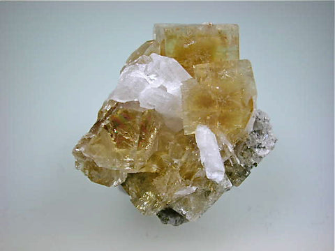 Fluorite with Celestite, White Rock Quarry, Ottawa County, Clay Center, Ohio Miniature 2.5 x 3 x 3.5 cm $45. online 10/21 SOLD