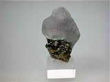 Fluorite with Pyrite, Huanzala Mine, Huallanca District, Dos de Mayo Province, Peru, Kalaskie Collection #42-289, Miniature 3.5 x 4.0 x 4.5 cm, $150.  Online 11/10