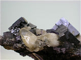 Galena and Fluorite with Calcite, Hill-Ledford Mine attr., Ozark-Mahoning Company attr., Cave-in-Rock District Southern Illinois, Mined ca. early 1960s, Noll Collection #CN3500, Miniature 4.0 x 6.0 x 8.0 cm, $200. Online 07/11 SOLD