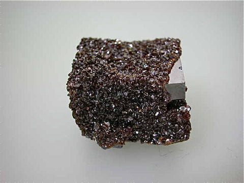 Sphalerite on Galena, Elmwood Complex, Carthage, Smith County, Tennessee, Mined c. 1990, Kalaskie Collection #679, Miniature 2.2 x 2.7 x 2.9 cm, $125.  Online 11/9.