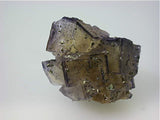 Fluorite with Chalcopyrite, Rosiclare Level Denton Mine, Ozark-Mahoning Company, Harris Creek District, Southern Illinois, Mined c. 1994, Tolonen Collection, Miniature 3.0 x 4.0 x 5.0 cm, $45. Online 3/18. SOLD