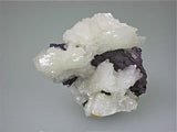 Barite on Fluorite, Sub-Rosiclare Level Annabel Lee Mine, Ozark-Mahoning Company, Harris Creek District, Southern Illinois, Mined ca. 1988, Noll Collection #1865, Miniature 3.5 x 5.5 x 7.0 cm, $350. Online 03/07 SOLD