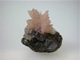 Strontianite on Sphalerite with Fluorite, Rosiclare Level Minerva #1 Mine, Ozark-Mahoning Company, Cave-in-Rock District, Southern Illinois, Mined 1995, Tolonen Collection, Miniature 3.5 x 5.5 x 6.0 cm, $125.  Online 3/18. SOLD.