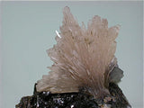 Strontianite on Sphalerite with Fluorite, Rosiclare Level Minerva #1 Mine, Ozark-Mahoning Company, Cave-in-Rock District, Southern Illinois, Mined 1995, Tolonen Collection, Miniature 3.5 x 5.5 x 6.0 cm, $125.  Online 3/18. SOLD.