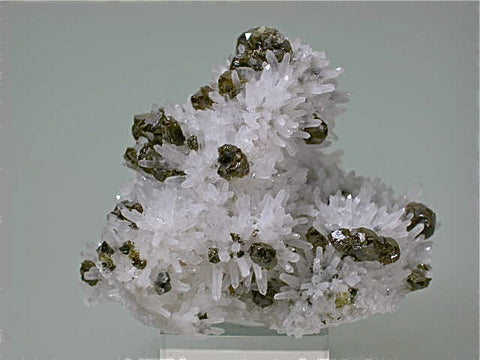 SOLD Sphalerite on Quartz, Kruchev dol Mine, Madan District, Smolyan Oblast, Bulgaria, Mined 2011, Miniature 3.5 x 4.0 x 5.5 cm, $90.  Online 11/10