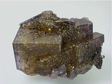 Fluorite with Chalcopyrite and Calcite, Rosiclare Level Annabel Lee Mine, Ozark-Mahoning Company, Harris Creek District, Southern Illinois, Mined ca. 1986-1988, Koster Collection #00440, Miniature 5.0 x 5.5 x 8.0 cm, $250. Online 03/07. SOLD.