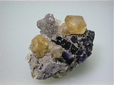 Calcite and Fluorite, Sub-Rosiclare Level, Bahama Pod, Denton Mine, Ozark-Mahoning Company, Harris Creek District, Southern Illinois, Mined c. 1992-1993, Tolonen Collection, Small Cabinet 5.0 x 6.0 x 9.0 cm, $125.  Online 1/14. SOLD.