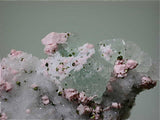 Fluorite and Rhodochrosite on Quartz, Sunnyside Mine, American Tunnel, Silverton, Colorado Miniature 4 x 5.5 x 7 cm $350. Online 12/20