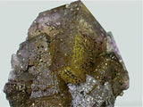 Fluorite with Chalcopyrite and Calcite, Rosiclare Level Annabel Lee Mine, Ozark-Mahoning Company, Harris Creek District, Southern Illinois, Mined ca. 1986-1988, Koster Collection #00440, Miniature 5.0 x 5.5 x 8.0 cm, $250. Online 03/07. SOLD.