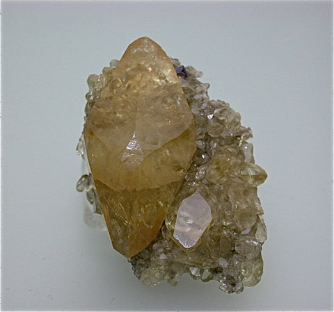 Calcite, Sub-Rosiclare Level Annabel Lee Mine, Ozark-Mahoning Mining Company, Harris Creek District, S. Illinois, Mined March 1988, Kalaskie Collection #463, Miniature 2.8 x 5.0 x 6.5 cm, $280. Online 1/12.